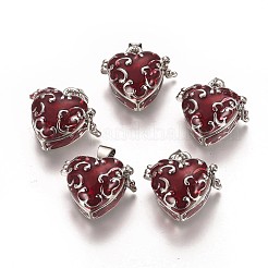 Сердце латунь эмаль коробки молитве подвески&nbsp;KK-24X21