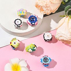 7шт 7 стиля непрозрачные акриловые бусины&nbsp;ACRC-FS0001-04