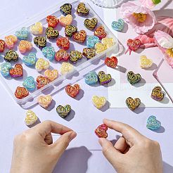 50шт непрозрачные акриловые бусины с покрытием&nbsp;MACR-CJ0001-89