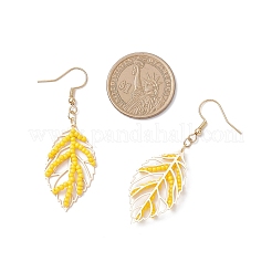 Серьги-подвески из стеклянных бусин ручной работы&nbsp;EJEW-MZ00563