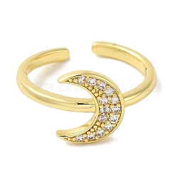 Кольца-манжеты из латуни с микропаве из кубического циркония&nbsp;RJEW-H228-09G