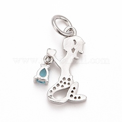 Стойки обшивки латунь микро проложить Циркон подвеску&nbsp;KK-B056-03P-02