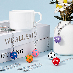 6 шт. 6 цвета непрозрачные подвески из смолы&nbsp;RESI-SC0005-57