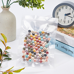 100шт 10 цвета окрашенные бусины из натурального дерева&nbsp;WOOD-OC0002-08