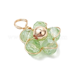 9 шт. 9-х цветные граненые стеклянные круглые бусины-подвески&nbsp;PALLOY-JF03648-02