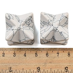 Окрашенные синтетические бирюзовые бусины&nbsp;G-A206-01B-55C