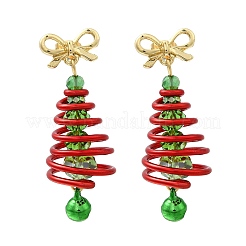 Серьги-гвоздики с подвесками из алюминиевого стекла&nbsp;EJEW-JE06582