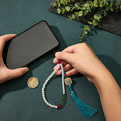 Ремни для мобильных телефонов из стекла и дерева&nbsp;HJEW-MA00036