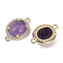 Натуральный аметист ограненные овальные звенья&nbsp;G-B126-05G-04