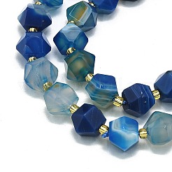 Натуральные бусины из агата с полосками&nbsp;G-I376-A42-01