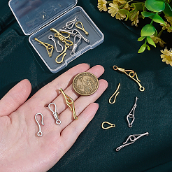 12 шт. 6 стиля латунных застежек-крючков и S-образных застежек&nbsp;KK-PH0013-67