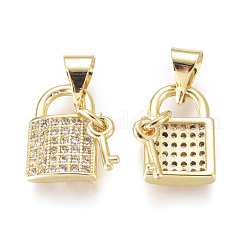 Латунные микро проложить кубического циркония подвески&nbsp;KK-D159-14G-A