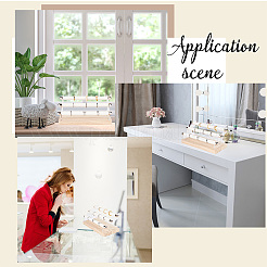 Деревянные и акриловые подставки для колец&nbsp;RDIS-WH0001-30