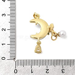 Латунные подвески с полупрозрачными смоляными элементами&nbsp;KK-K274-12G