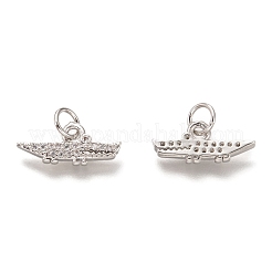 Латунные микропаве прозрачные кубические циркониевые подвески&nbsp;ZIRC-B002-53P