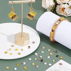 160шт 8 цвета 2-дырочные стеклянные бусины&nbsp;SEED-PH0002-67