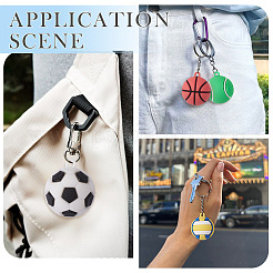 10 шт. 5 стиля непрозрачных пластиковых подвесок из ПВХ&nbsp;KY-TA0001-53