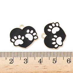 Подвески с отпечатками лап из эмали и сплава&nbsp;ENAM-I062-01KCG-01