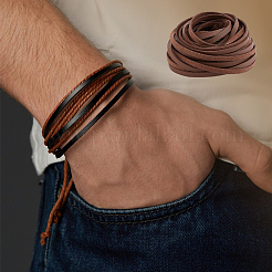 10 шт. плоский шнур из искусственной кожи&nbsp;WL-DC0001-02C