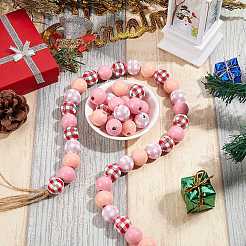 Расписные бусы из натурального дерева&nbsp;WOOD-SZ0001-10