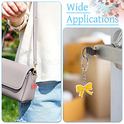 12 шт. 12 стиля пластиковых брелоков-бантов из ПВХ&nbsp;KEYC-TA0001-54