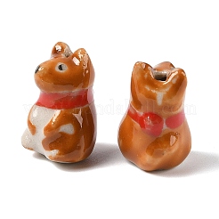 Расписанные вручную фарфоровые бусины&nbsp;PORC-R001-01B