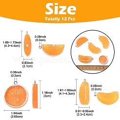 12шт 3 стиля непрозрачные подвески из смолы&nbsp;RESI-YW0003-39A