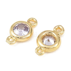 Шармы-соединители из латуни с паве из кубического циркония&nbsp;KK-TAC0015-01G-03