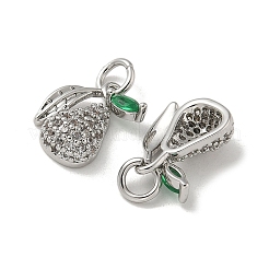 Подвески из латуни с микропаве из циркония&nbsp;KK-R210-18P