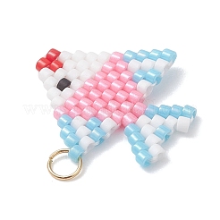 Подвески в виде рыбок из стеклянных бусин&nbsp;PALLOY-MZ01219