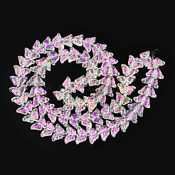 Стеклянные бусины с гальваническим покрытием &nbsp;EGLA-N012-04P