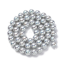 УФ-покрытие перламутровые стеклянные жемчужные бусины нити&nbsp;GLAA-F128-01B-T12