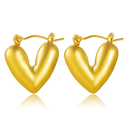 Серьги-кольца в форме сердца из нержавеющей стали 304&nbsp;FS-WGB615E-01