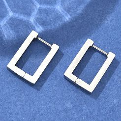 Серьги-кольца Huggie Hoop из нержавеющей стали 304&nbsp;STAS-R115-21P