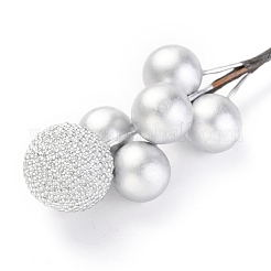 Пена искусственные новогодние ягоды с веткой&nbsp;DIY-B019-02C