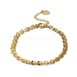 Браслеты из нержавеющей стали 304 для женщин&nbsp;BJEW-Q040-03G