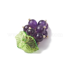 Подвески-фрукты из натурального аметиста ручной работы&nbsp;PALLOY-MZ00791-02