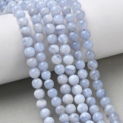 Натуральный голубой кружевной агат бисер нитей&nbsp;G-F222-30-6mm-01
