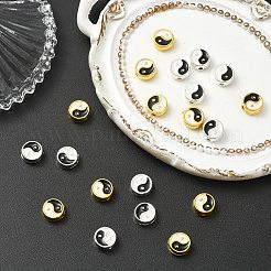 20 шт. 2-х цветные эмалевые бусины из цинкового сплава&nbsp;ENAM-YW0006-32