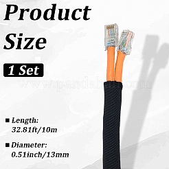 10-метровый гибкий пластиковый кабельный протектор для обмотки кабеля&nbsp;OCOR-CL0001-05A