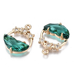 Граненые прозрачные стеклянные подвески&nbsp;GLAA-T020-18E