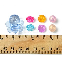 80шт 4 стиля прозрачные акриловые бусины&nbsp;MACR-FS0001-61