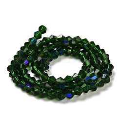 Прозрачные стеклянные бусины гальваническим пряди&nbsp;LS-GLAA-F029-2mm-D25