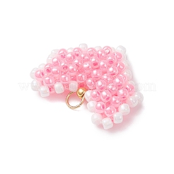 Подвески в форме сердца из стеклянных бусин&nbsp;PALLOY-MZ01018