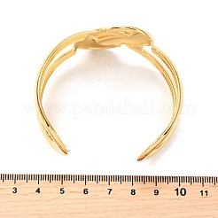 Браслеты-манжеты из нержавеющей стали 304 для женщин&nbsp;BJEW-Z109-06G