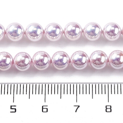 УФ-покрытие перламутровые стеклянные жемчужные бусины нити&nbsp;GLAA-F128-01A-T11