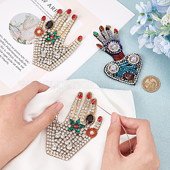 Заплатки для одежды из нетканого фетра в форме руки&nbsp;PATC-BC0001-08