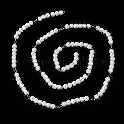 Цепи из нержавеющей стали 304 и АБС-пластика с круглыми бусинами&nbsp;CHS-G048-01G