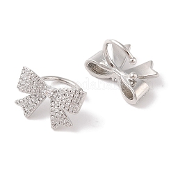 Женские серьги-манжеты из латуни с микропаве и прозрачным цирконием&nbsp;EJEW-I305-22P