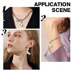 50шт 5 цвета сплава эмалевые подвески&nbsp;ENAM-YW0008-33